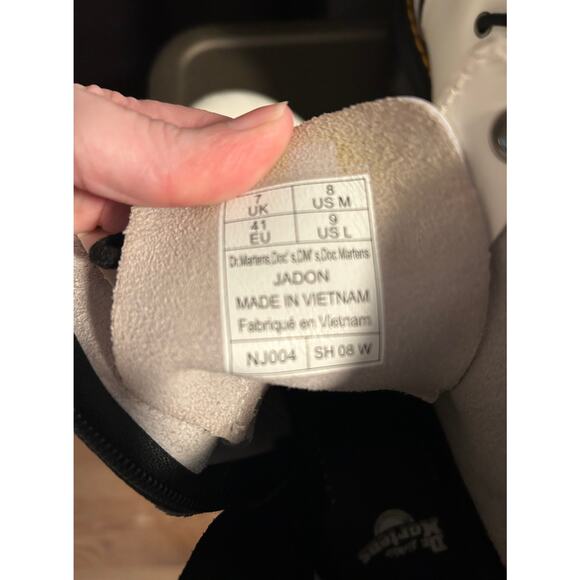 Dr Martens- JADON Platform White Boots- Size 9L - Picture 3 of 6